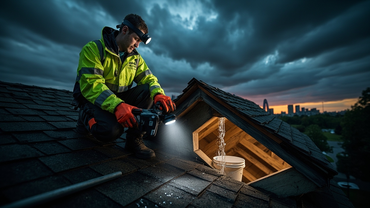 Emergency Roof Leak Detection in St. Louis – 24/7 Response Teams Stop Water Damage in Under 90 Minutes