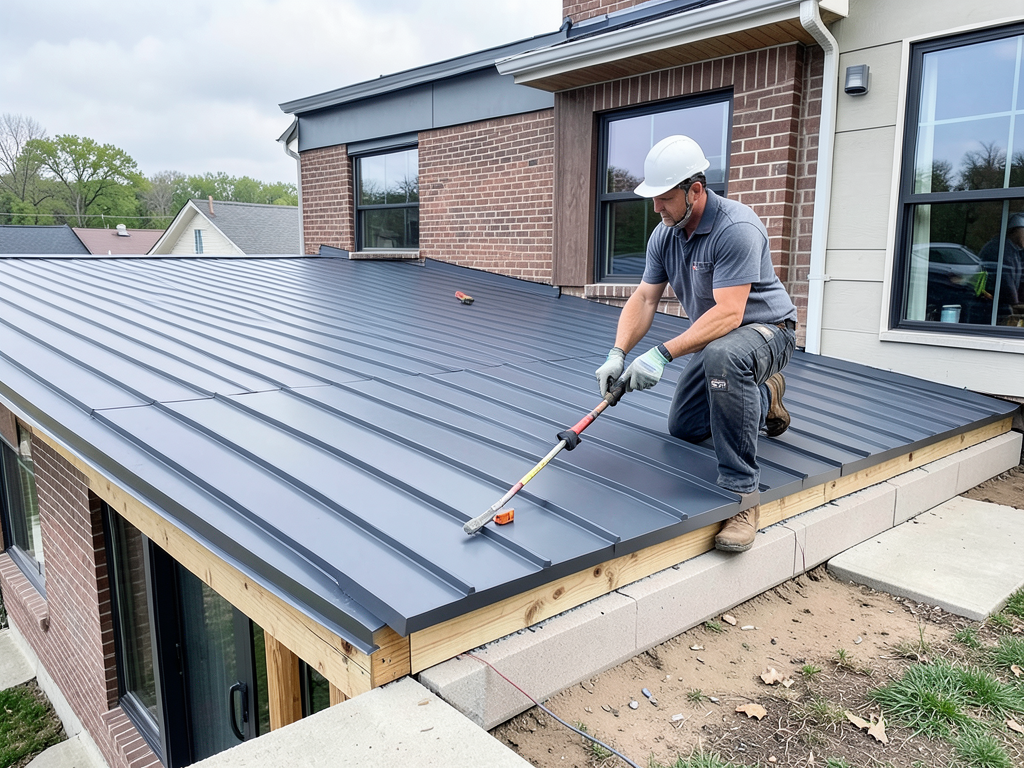 Is a metal roof noisier than shingles during a st