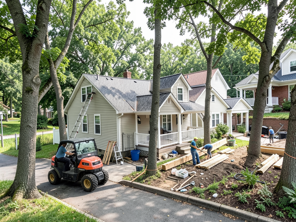 Managing a roof replacement on tight richmond heig