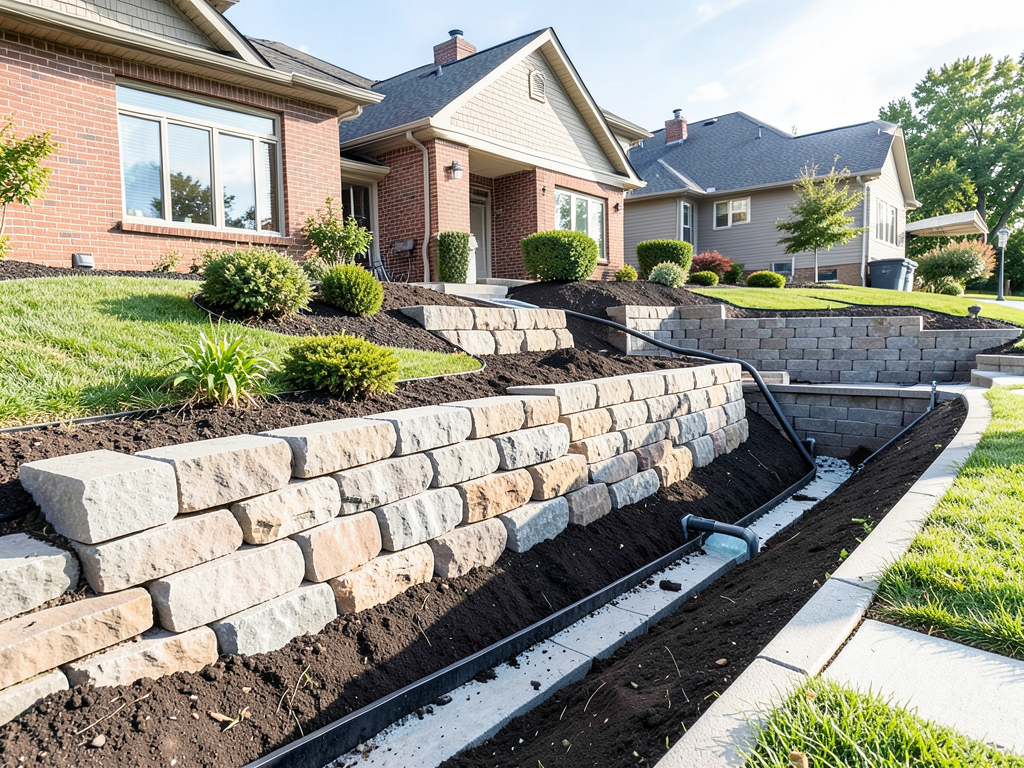 Managing steep slope drainage and runoff issues fo