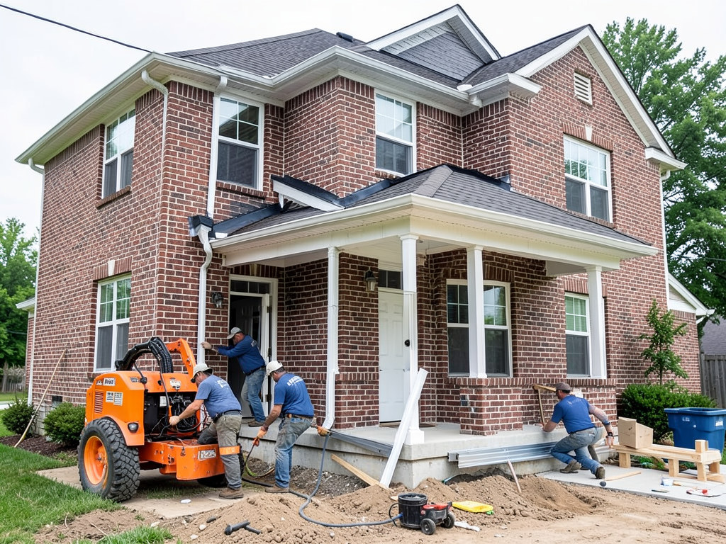 Professional gutter installation and roofing packa